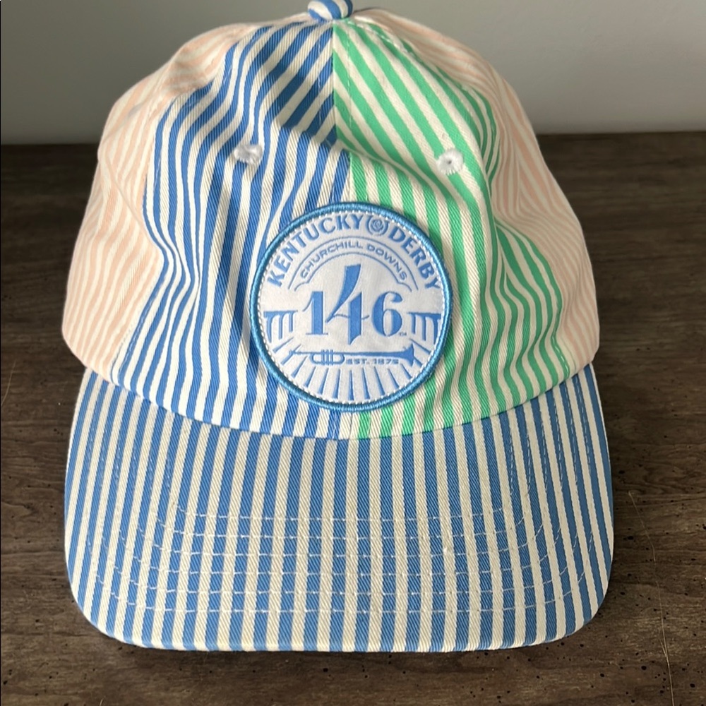 Kentucky Derby Striped Cap